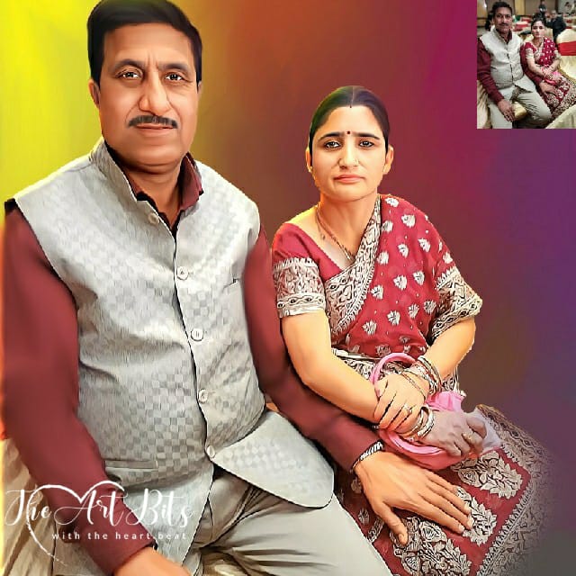 FAMILY DIGITAL OIL PAINTING